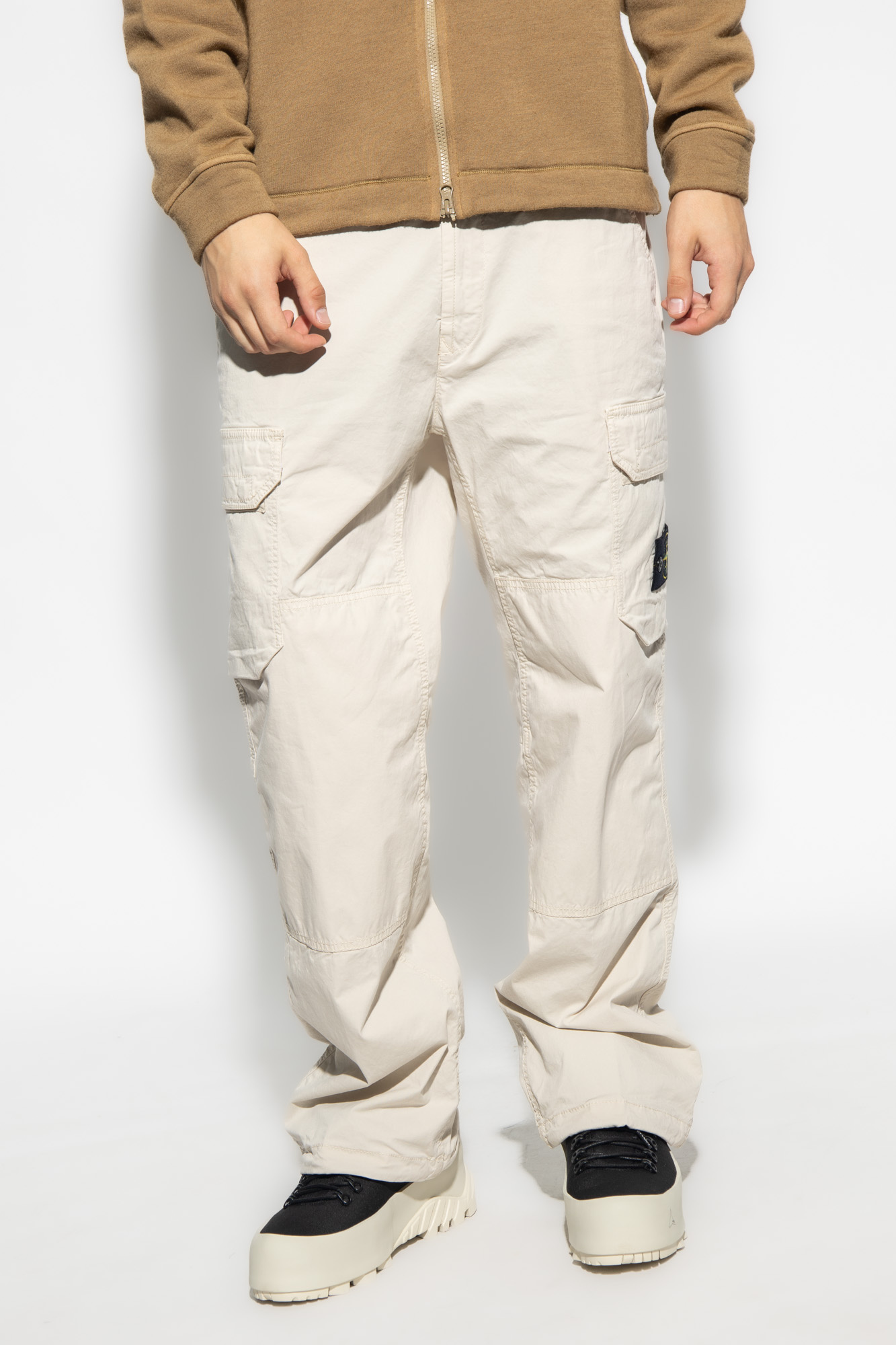 Cream Trousers with logo Stone Island - Vitkac Germany